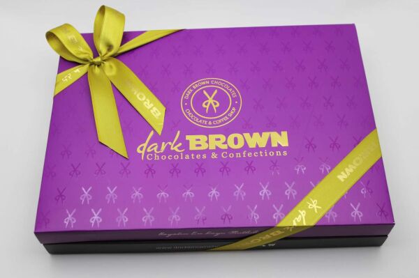 Dark Brown Bitter ve Sütlü Madlen Çikolata 72'li (Hediye Kutu)