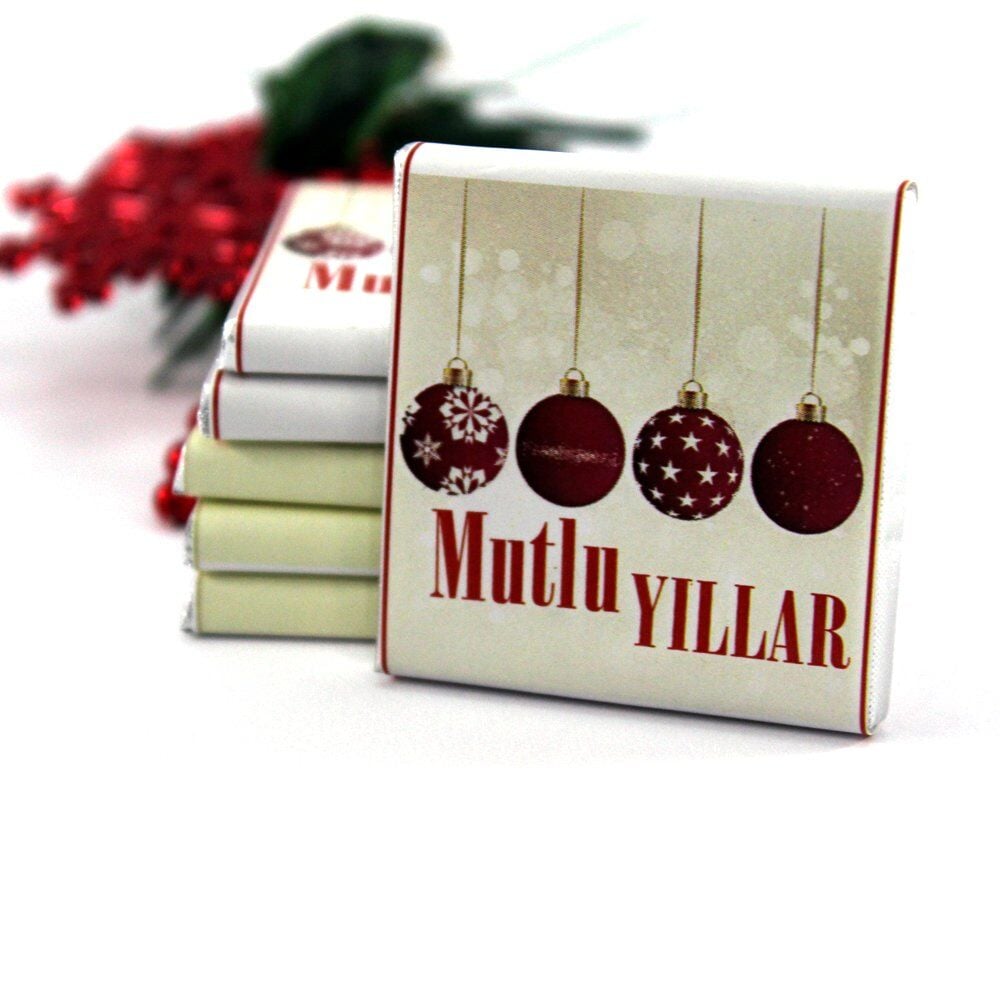 Dark Brown Madlen Yılbaşı Tebrik Çikolatası - Hediyelik Seçenek