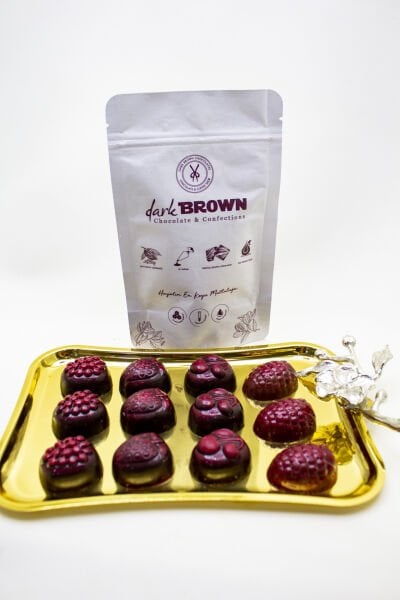 Dark Brown 12’li Orman Meyveli Dolgulu Spesiyel Çikolata | Eko Paket