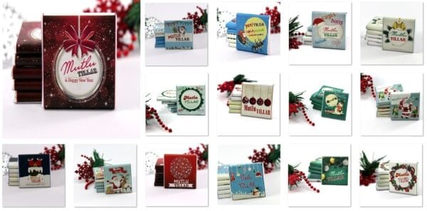 Dark Brown Yeni Yıl Madlen Hediyelik Çikolatası