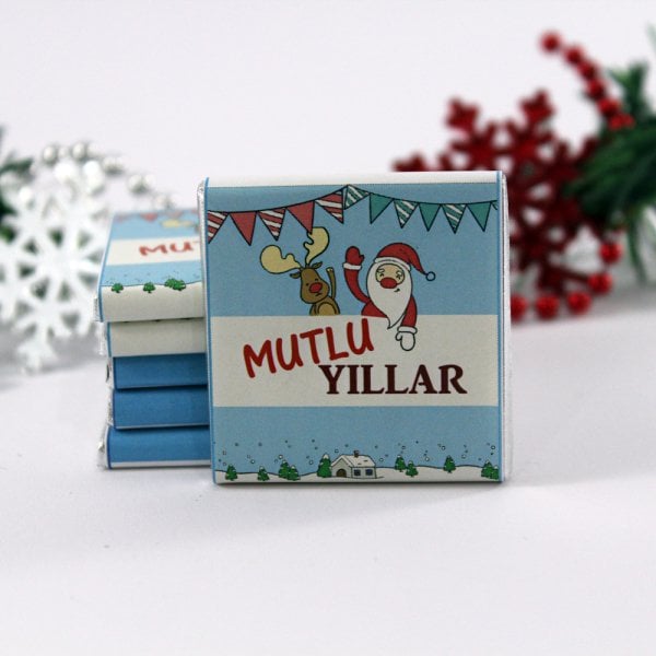 Dark Brown Mesajlı Yılbaşı Tebrik Çikolatası - Hediyelik