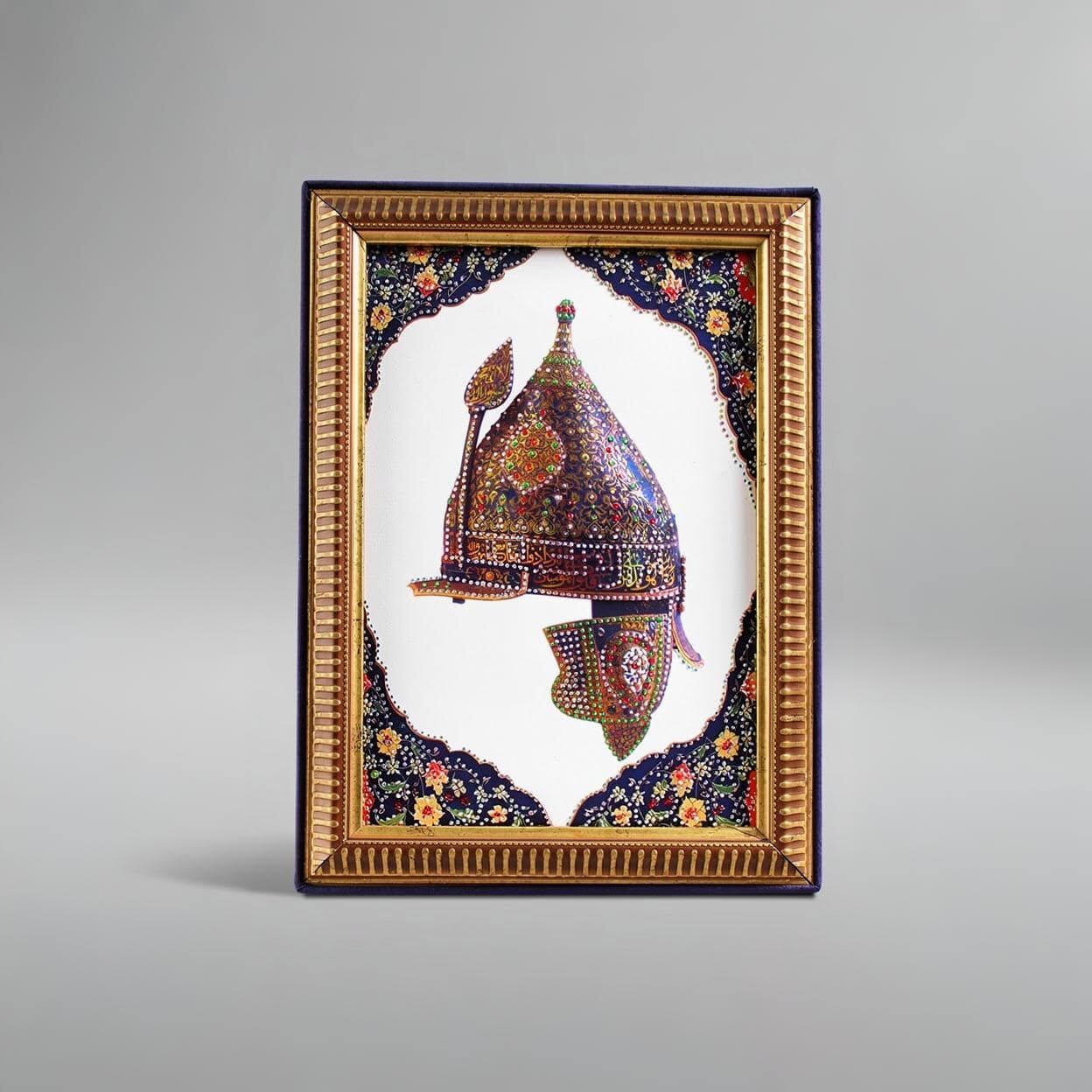 Dark Brown El Yapımı Osmanlı Motifli Miğfer Çerçeveli Çikolata Kutusu 36'lı