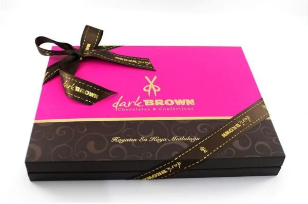 Dark Brown MELEĞİM Yazılı Madlen Çikolata Bitter ve Sütlü