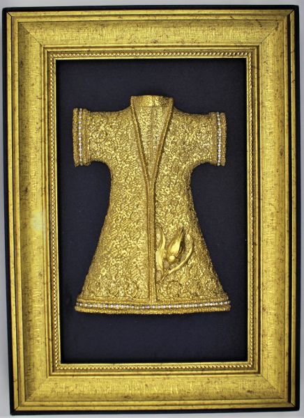 Dark Brown Yaldızlı Kaftan Çerçeveli Çikolata Kutusu Hediyelik Tablo Çikolata 48'li