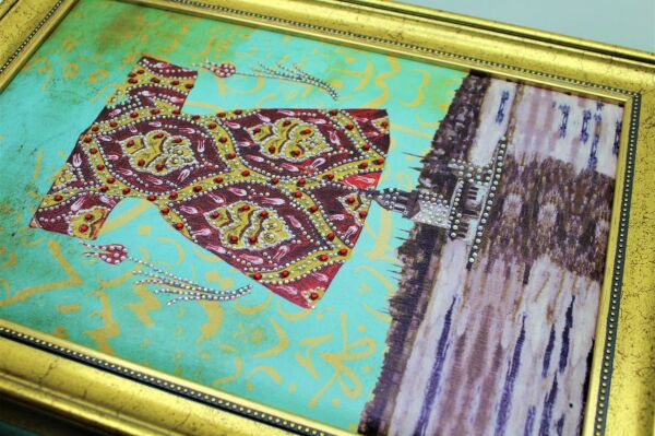 Dark Brown El Yapımı Osmanlı Motifli 36'lı Çerçeveli Çikolata Kutusu