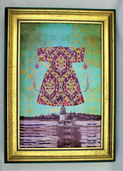 Dark Brown El Yapımı Osmanlı Motifli 36'lı Çerçeveli Çikolata Kutusu