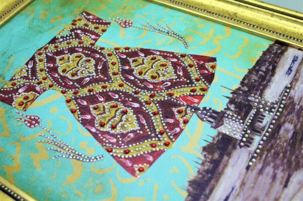 Dark Brown El Yapımı Osmanlı Motifli 36'lı Çerçeveli Çikolata Kutusu