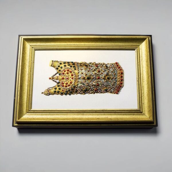 El Yapımı Dark Brown Osmanlı Motifli 24'lü Çerçeve Çikolata Kutusu