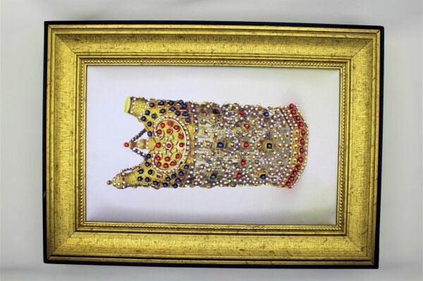 El Yapımı Dark Brown Osmanlı Motifli 24'lü Çerçeve Çikolata Kutusu