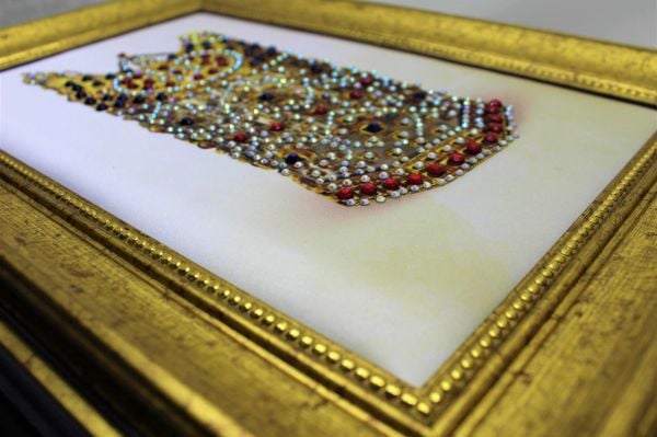 El Yapımı Dark Brown Osmanlı Motifli 24'lü Çerçeve Çikolata Kutusu