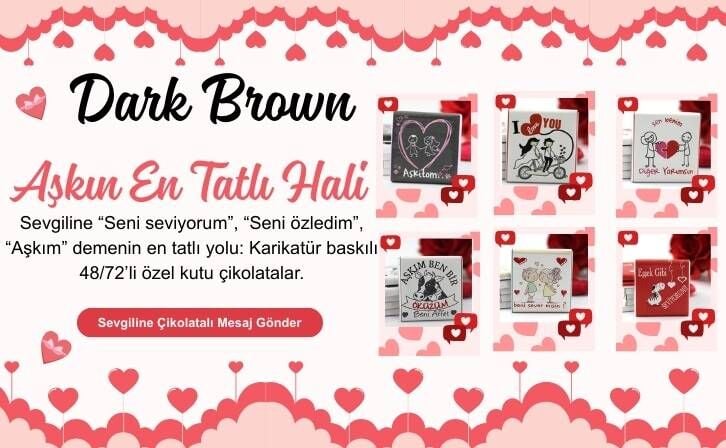 Aşkınızı Anlatan Karikatürlü Madlen Çikolatalar