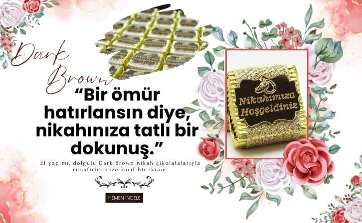Nikah Çikolatası - Nikahımıza Hoşgeldiniz!!!