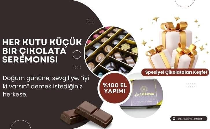 Spesiyel El Yapımı Hediyelik Çikolata Kutuları